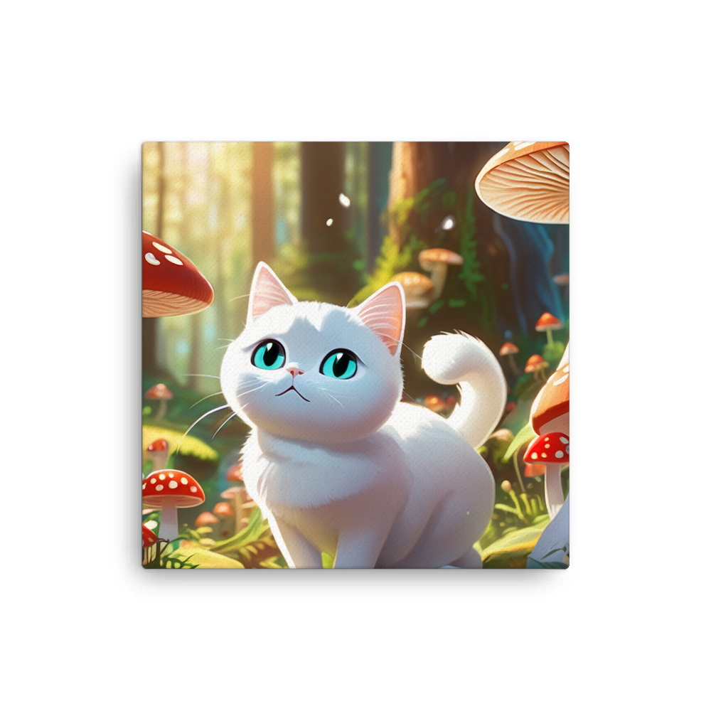 PugMug Custom White Companion Cat Canvas