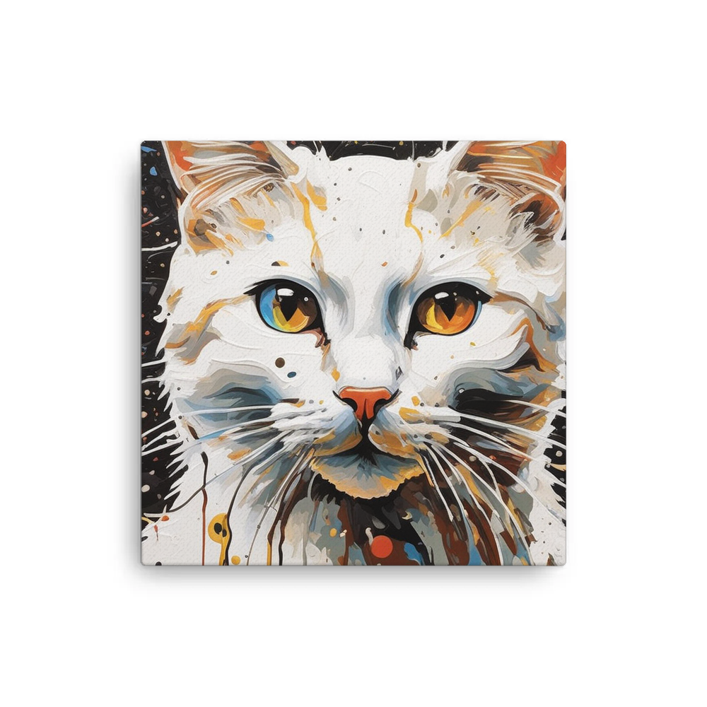 PugMug Custom White Companion Cat Canvas