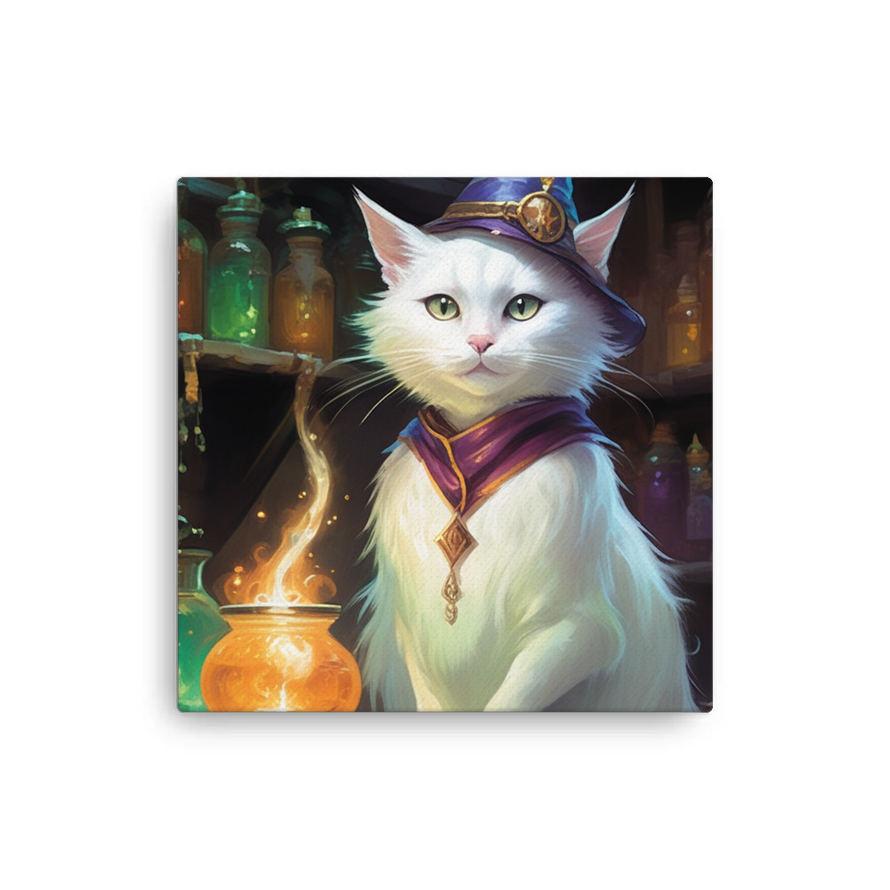 PugMug Custom White Companion Cat Canvas