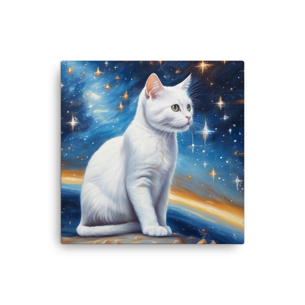 PugMug Custom White Companion Cat Canvas