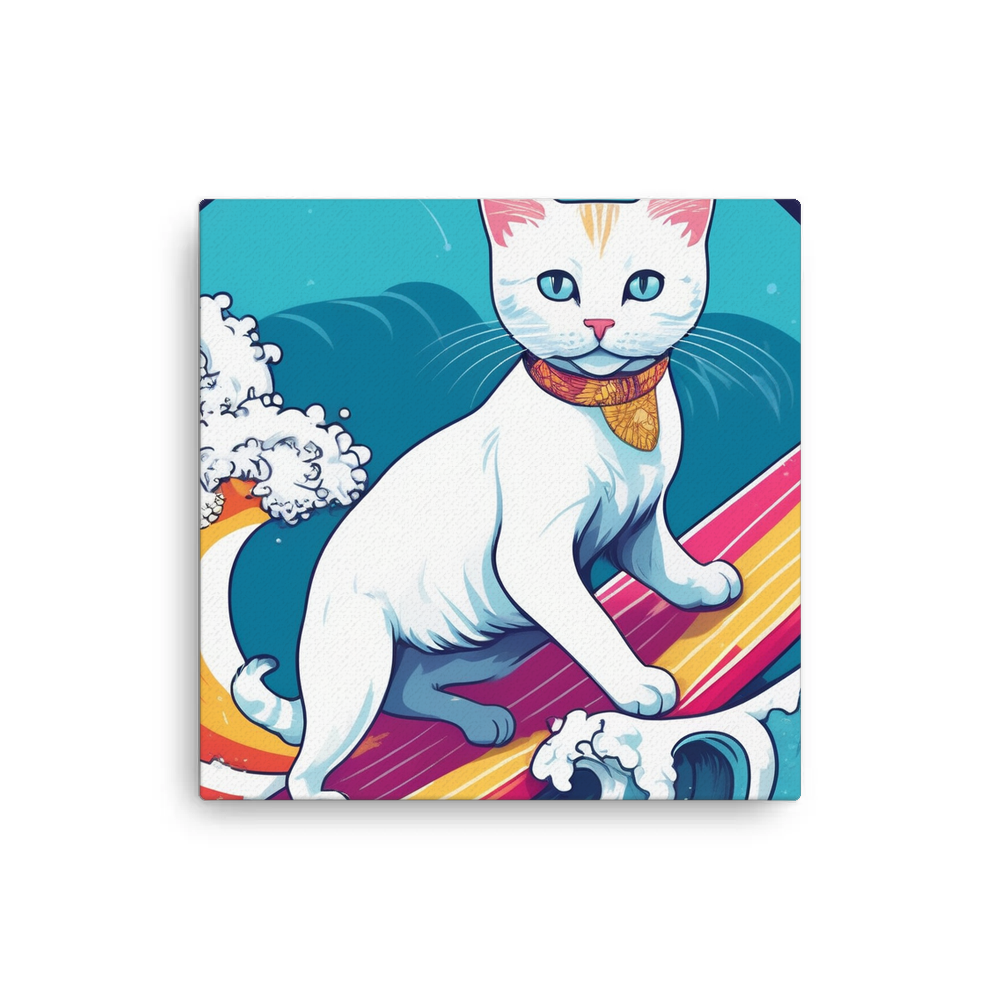 PugMug Custom White Companion Cat Canvas