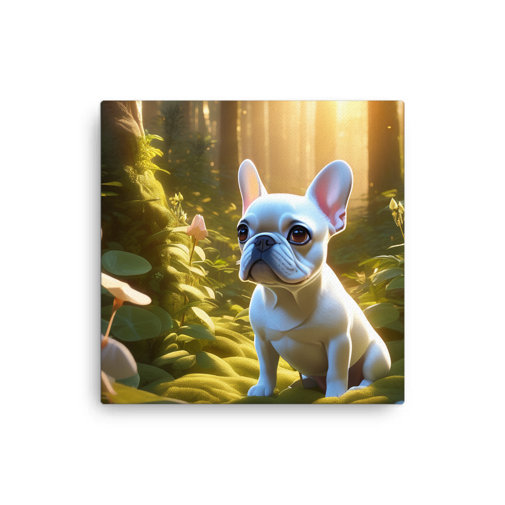 PugMug Custom White French Bulldog Canvas
