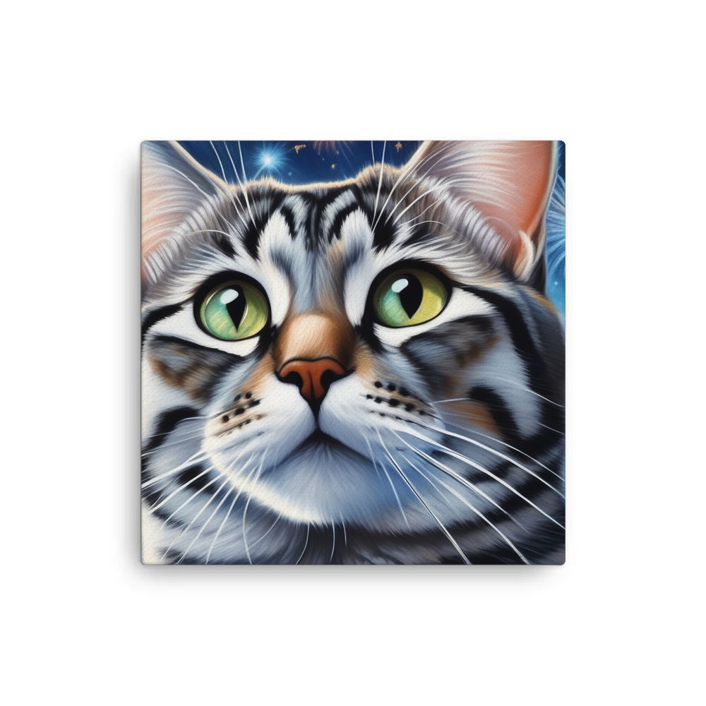 PugMug Custom Tabby American Shorthair Cat Canvas