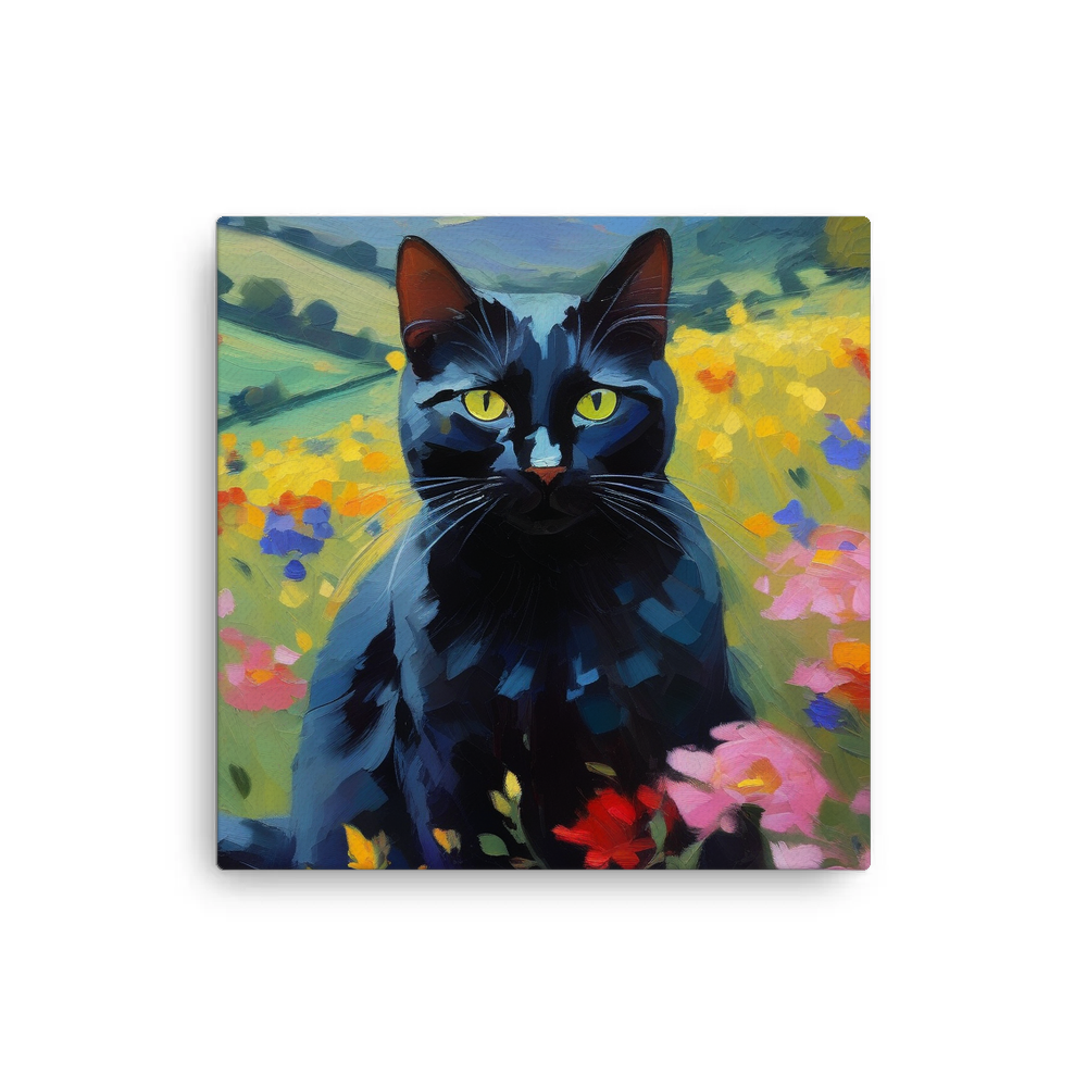 PugMug Custom Black Companion Cat Canvas