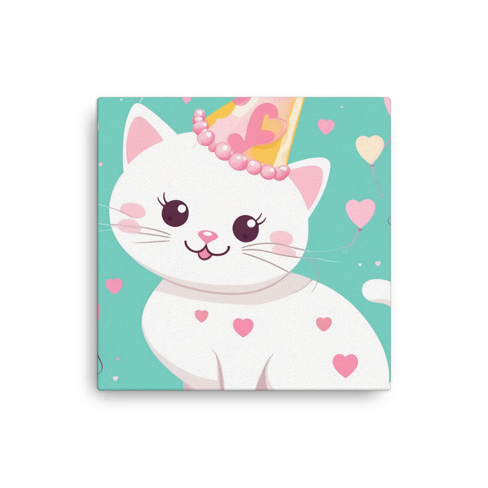 PugMug Custom White Companion Cat Canvas