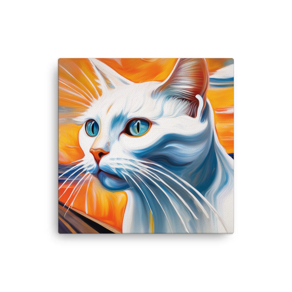 PugMug Custom White Companion Cat Canvas