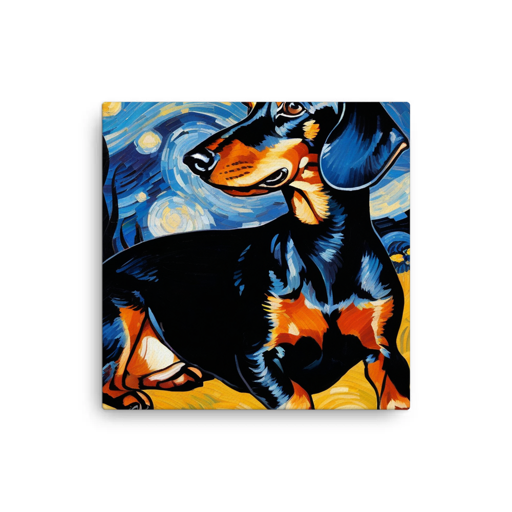 PugMug Custom Black Dachshund Canvas