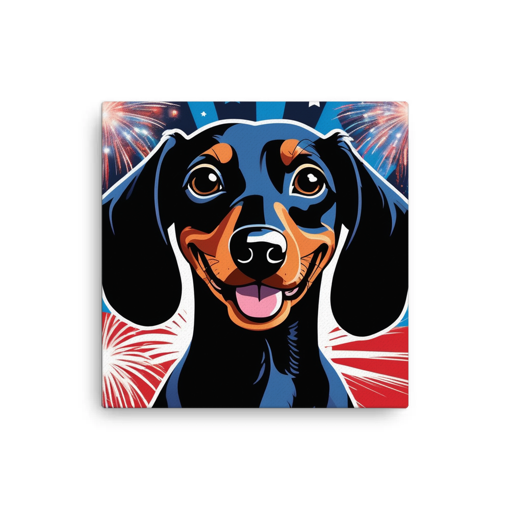 PugMug Custom Black Dachshund Canvas