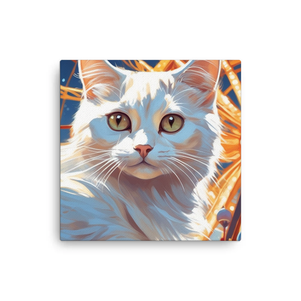 PugMug Custom White Companion Cat Canvas