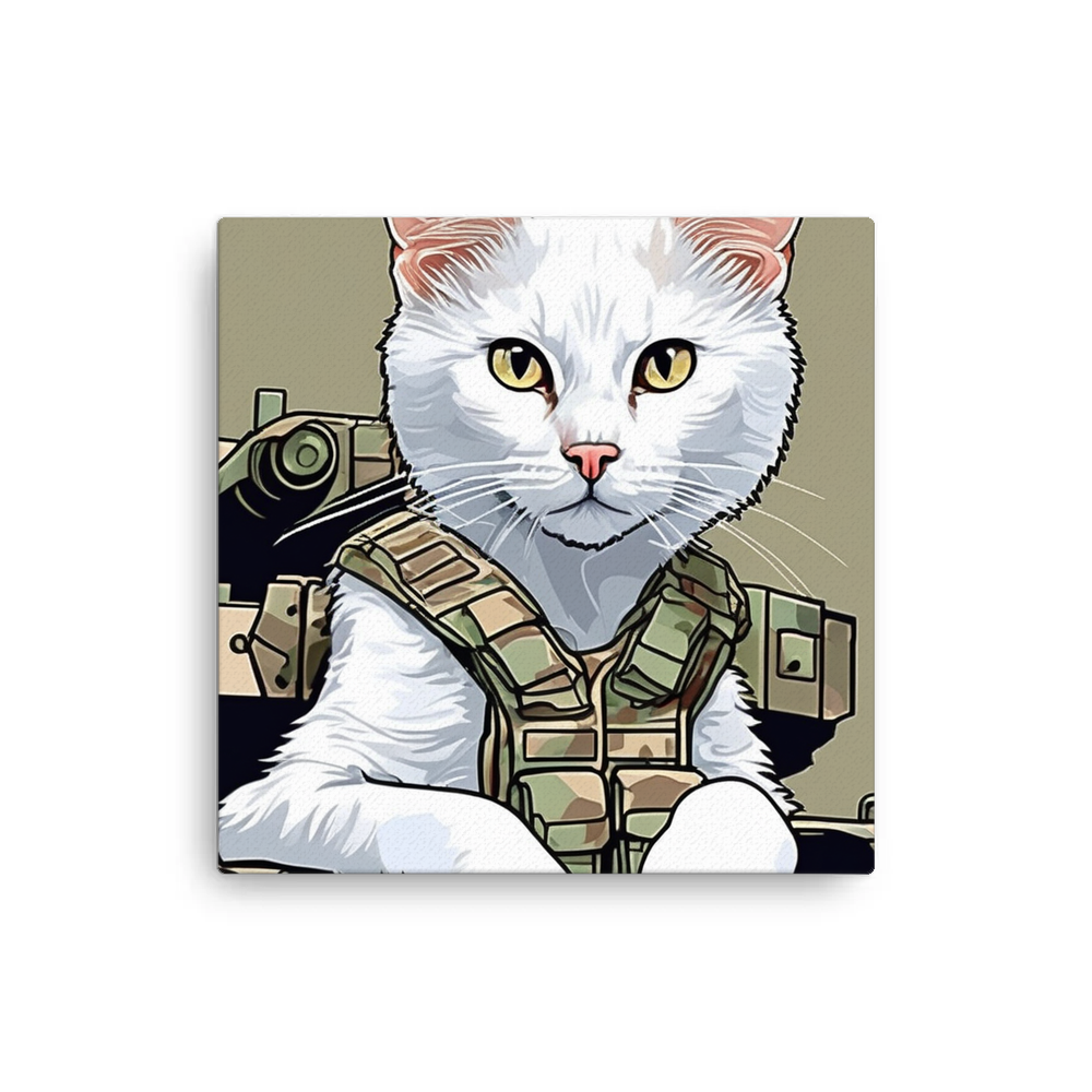 PugMug Custom White Companion Cat Canvas