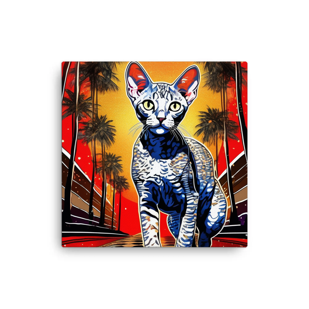 PugMug Custom Tabby Devon Rex Cat Canvas