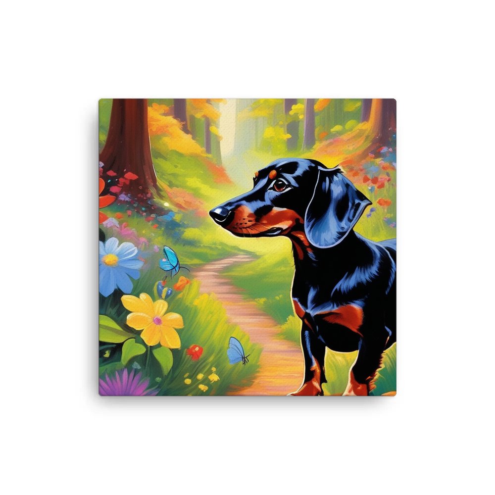 PugMug Custom Black Dachshund Canvas