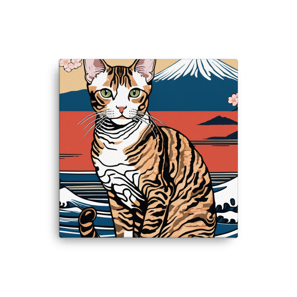 PugMug Custom Tabby Devon Rex Cat Canvas
