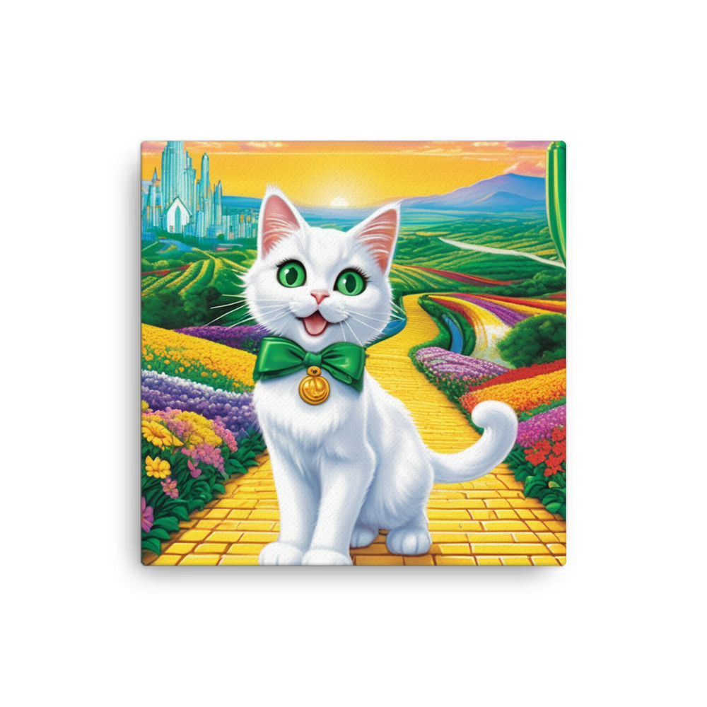 PugMug Custom White Companion Cat Canvas