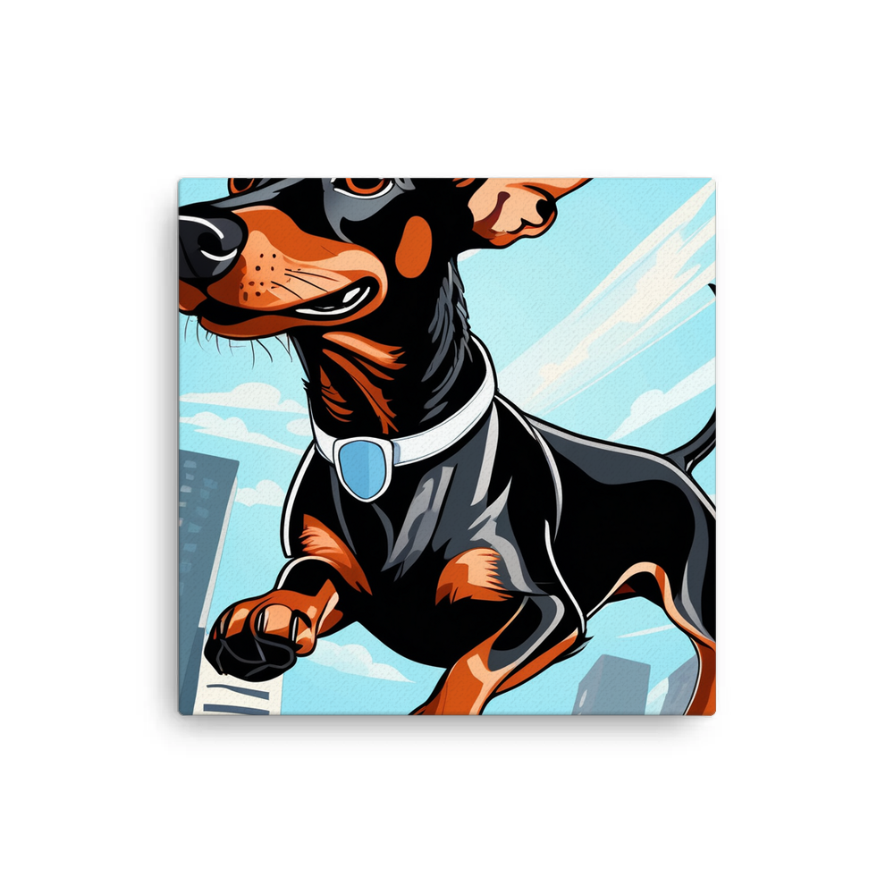 PugMug Custom Black Dachshund Canvas