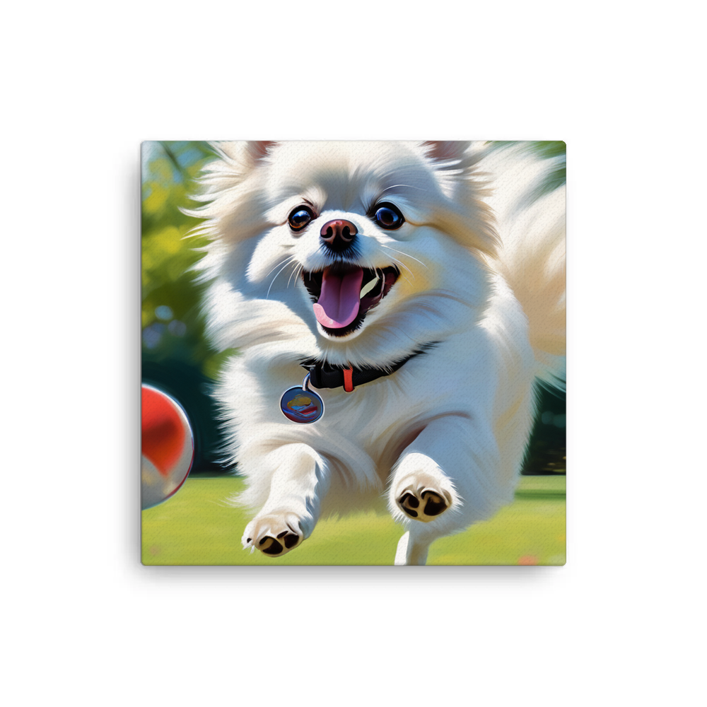 PugMug Custom White Pomeranian Canvas