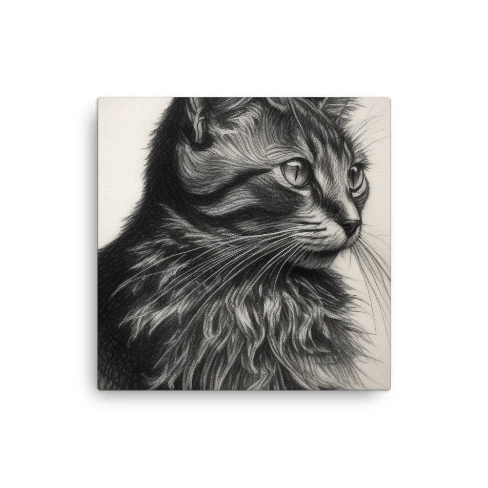 PugMug Custom Black Companion Cat Canvas