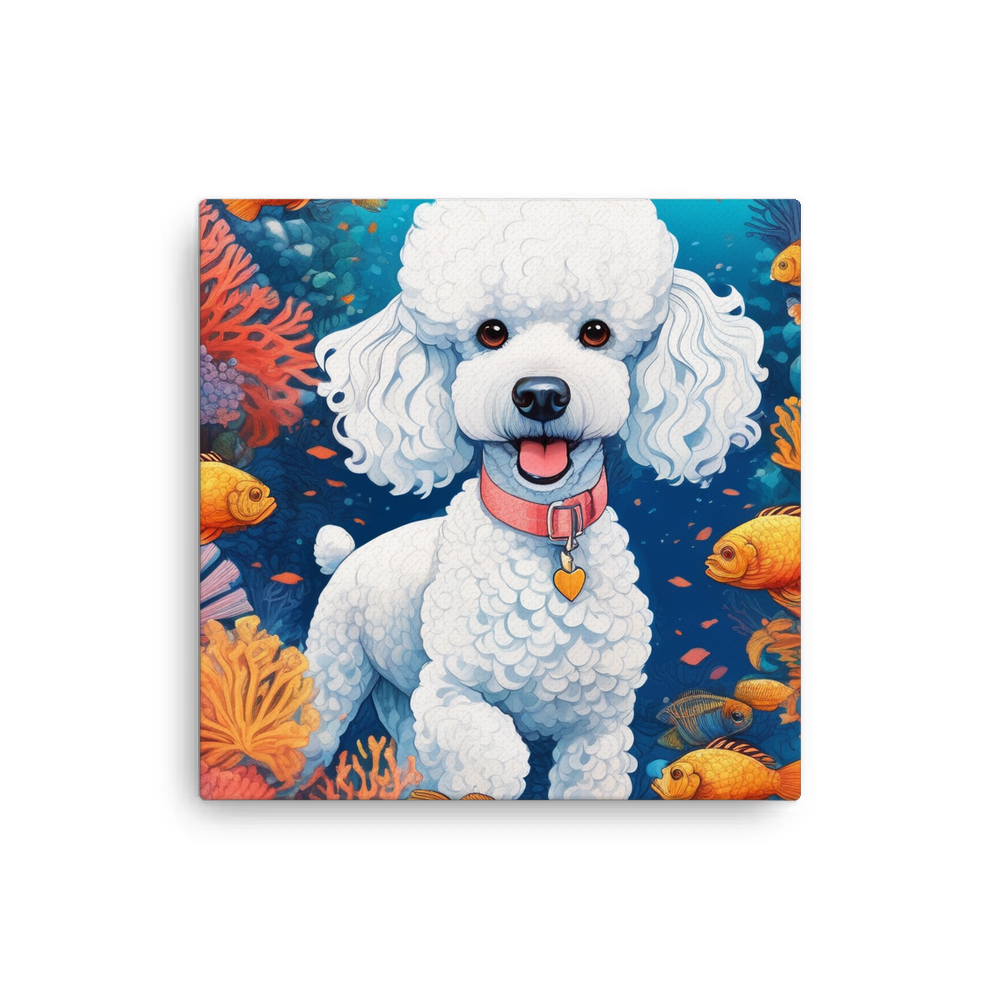 PugMug Custom White Poodle Canvas