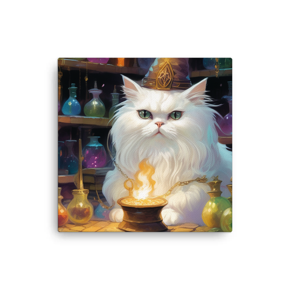 PugMug Custom White Persian Cat Canvas