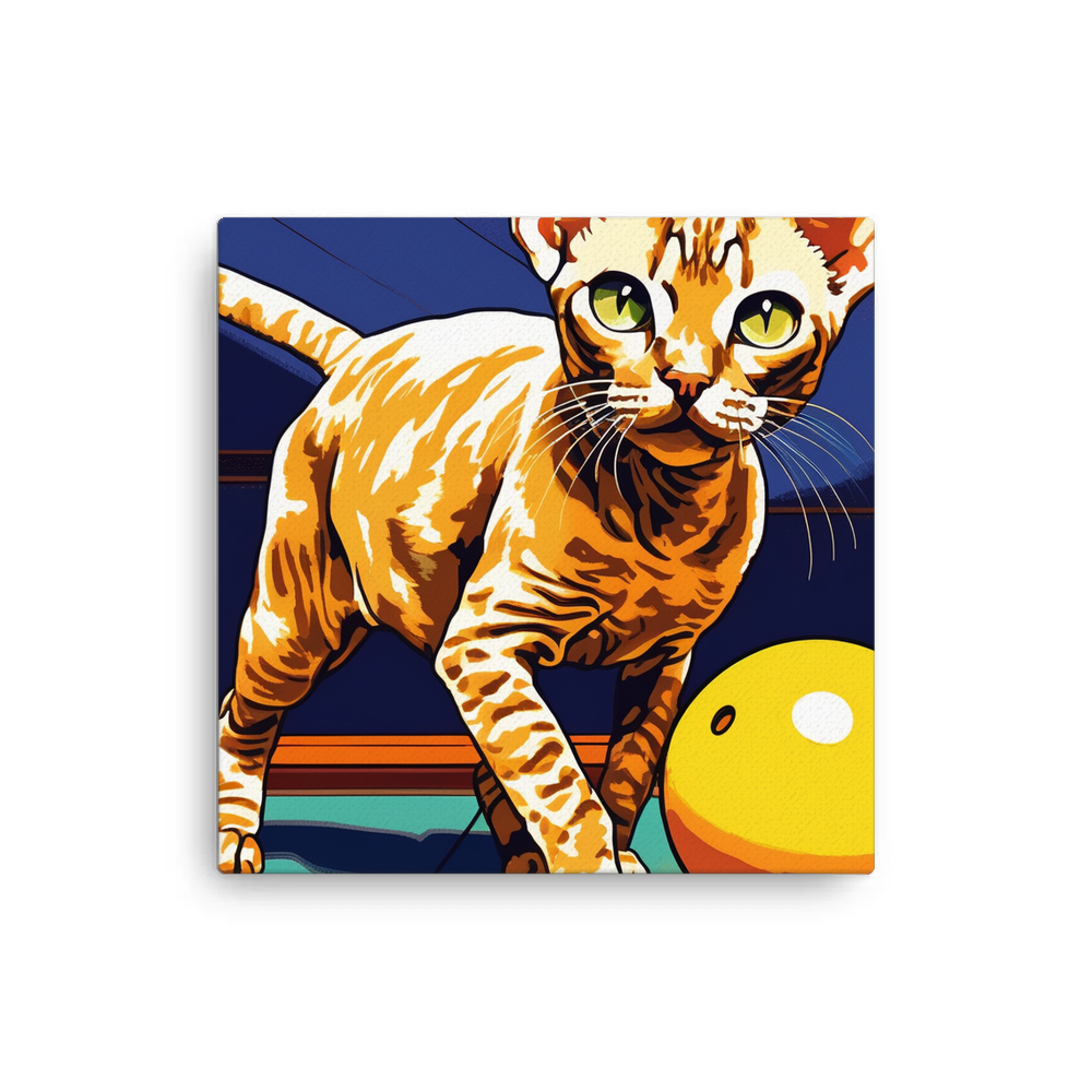 PugMug Custom Tabby Devon Rex Cat Canvas