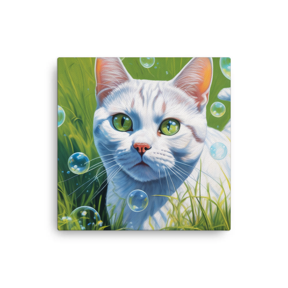 PugMug Custom White American Shorthair Cat Canvas