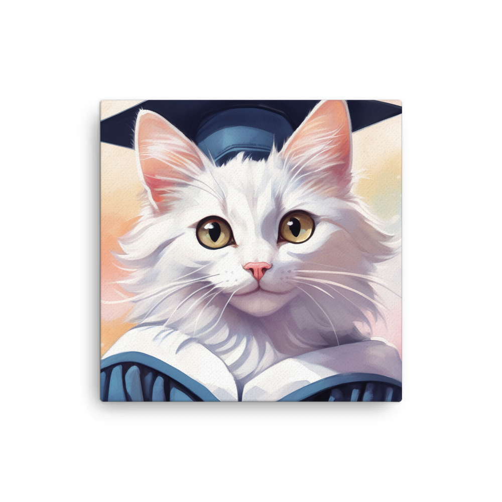 PugMug Custom White Companion Cat Canvas
