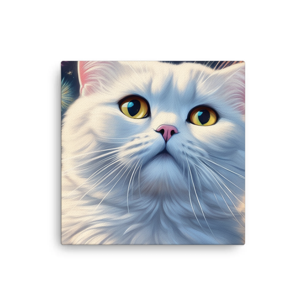 PugMug Custom White Scottish Fold Cat Canvas