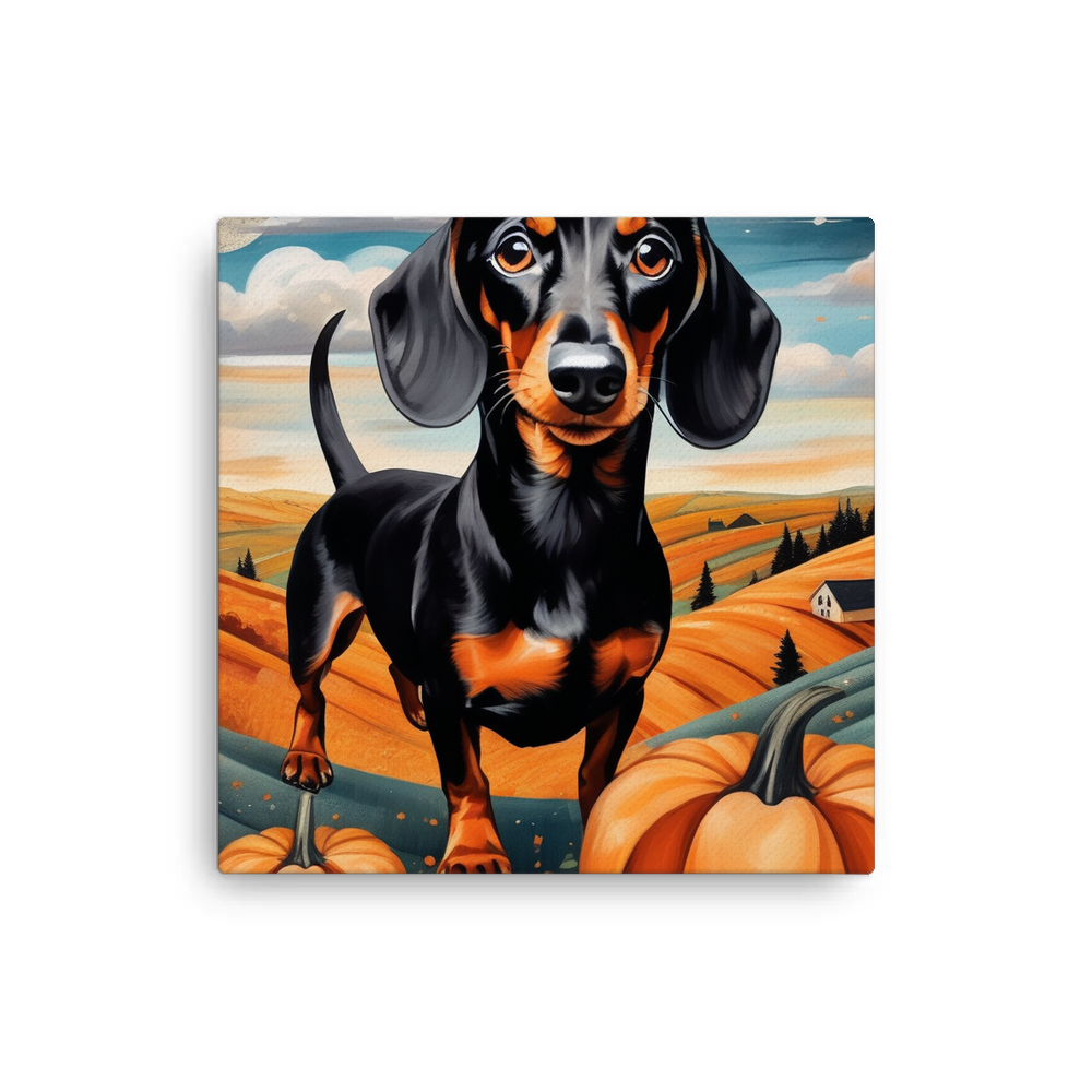 PugMug Custom Black Dachshund Canvas