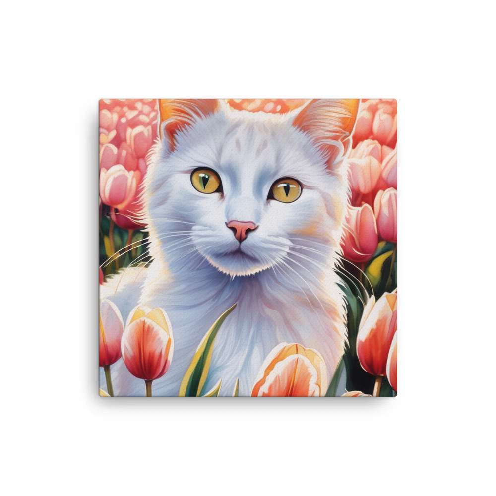 PugMug Custom White Companion Cat Canvas