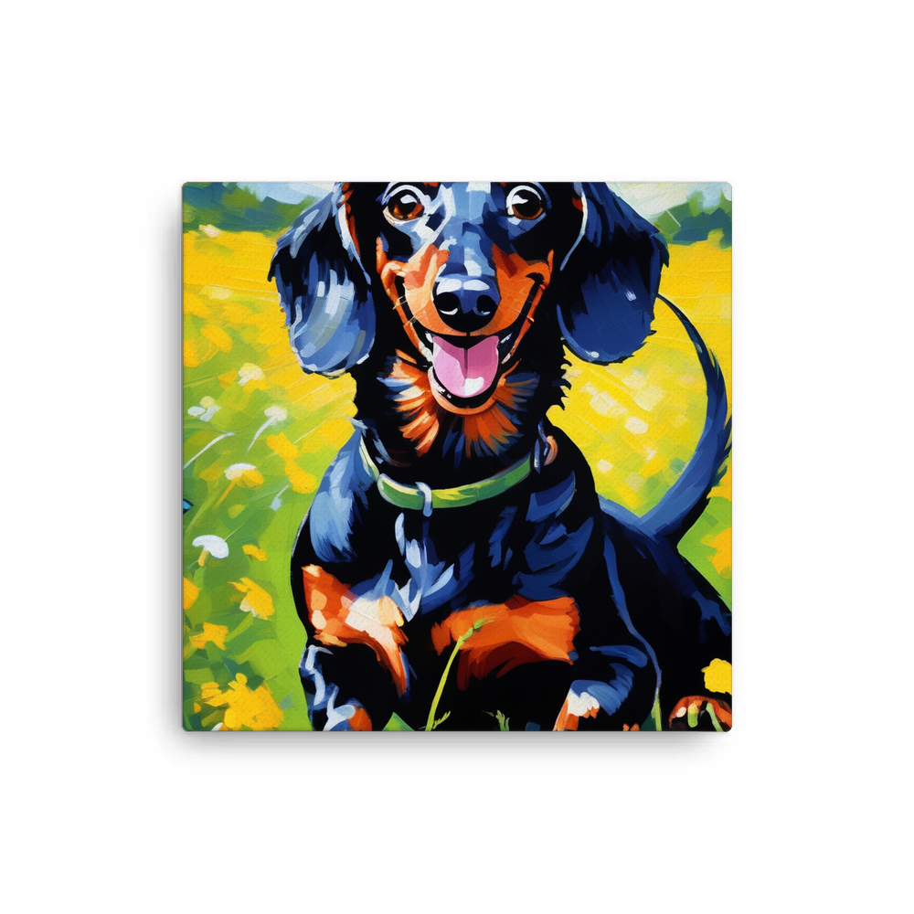 PugMug Custom Black Dachshund Canvas