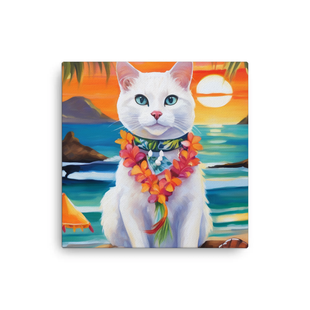 PugMug Custom White Companion Cat Canvas