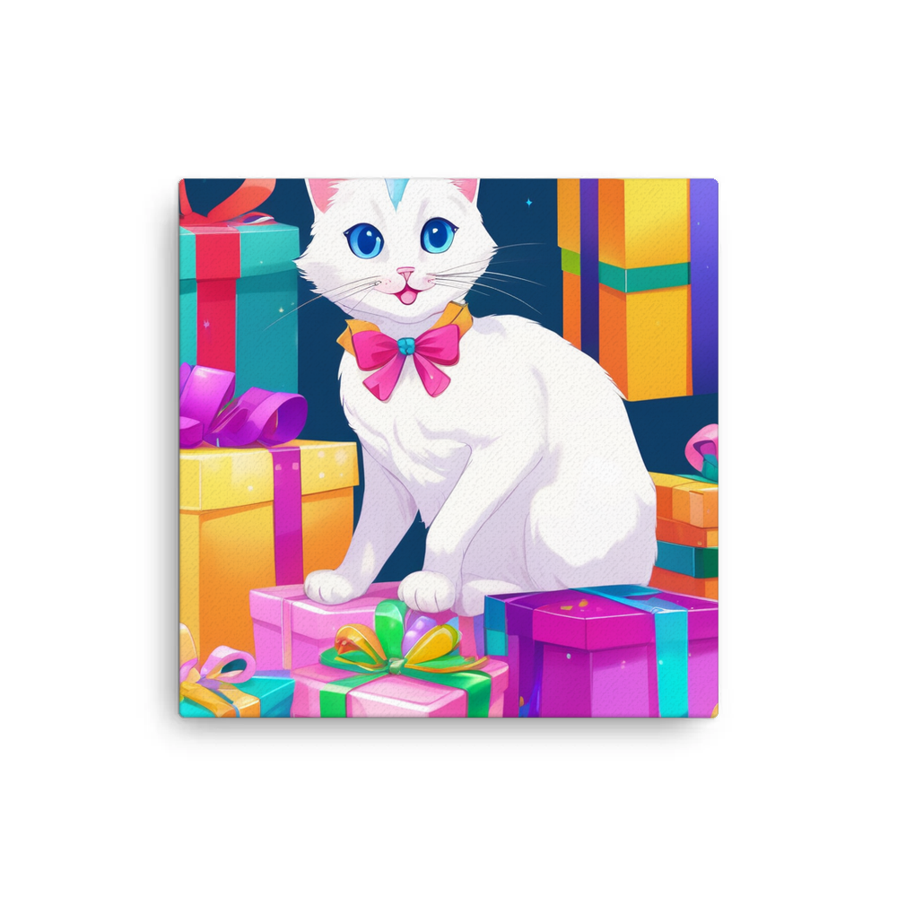 PugMug Custom White Companion Cat Canvas