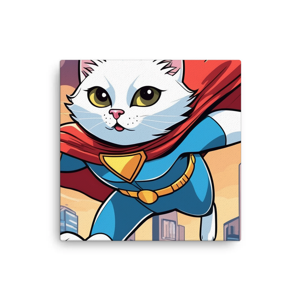 PugMug Custom White Companion Cat Canvas