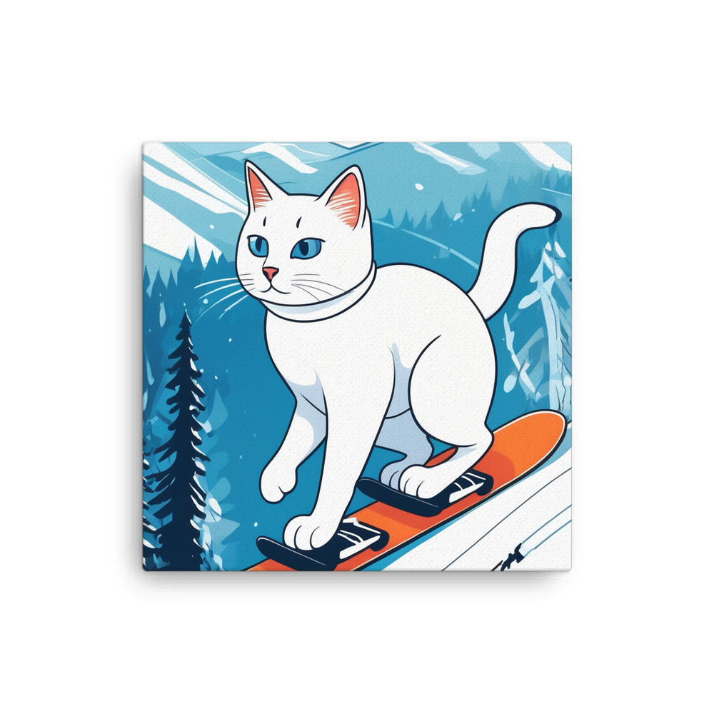 PugMug Custom White Companion Cat Canvas