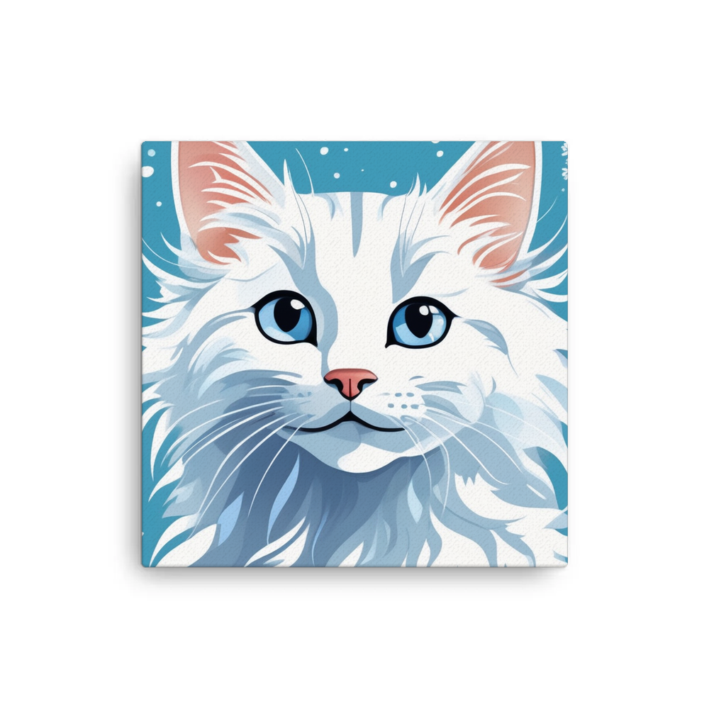 PugMug Custom White Companion Cat Canvas