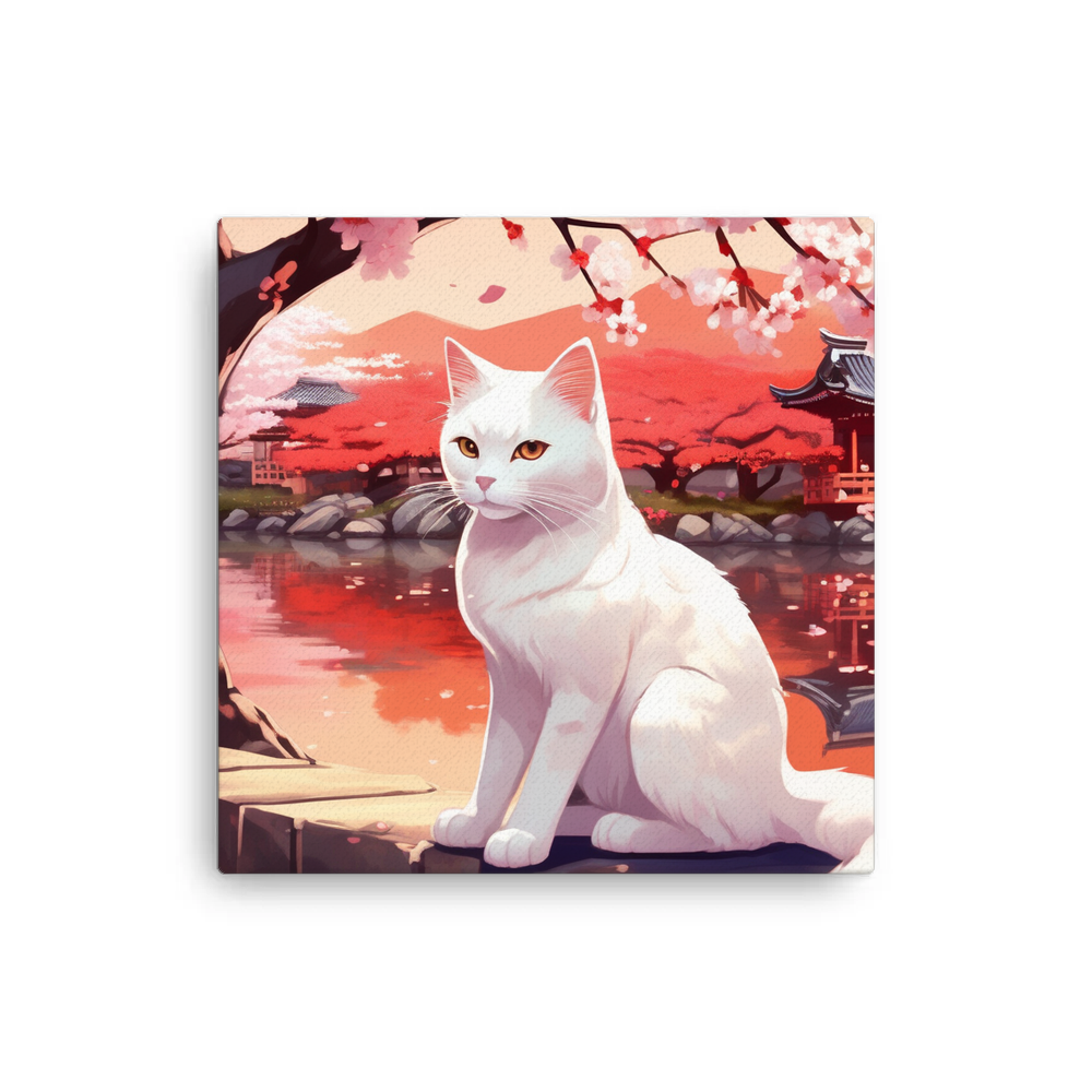 PugMug Custom White Companion Cat Canvas