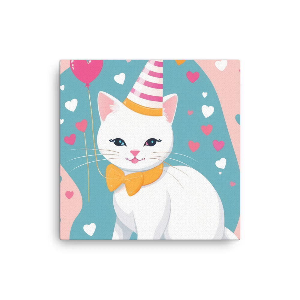 PugMug Custom White Companion Cat Canvas