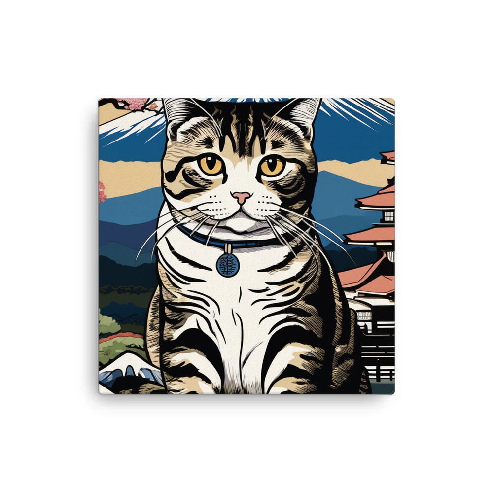 PugMug Custom Tabby Scottish Fold Cat Canvas