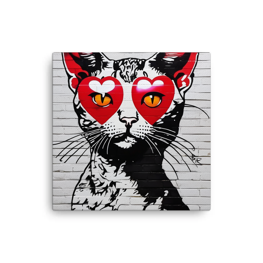 PugMug Custom Tabby Devon Rex Cat Canvas