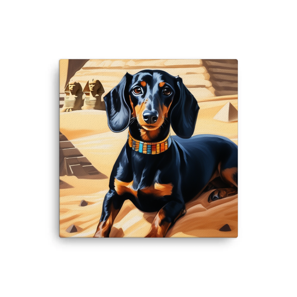 PugMug Custom Black Dachshund Canvas