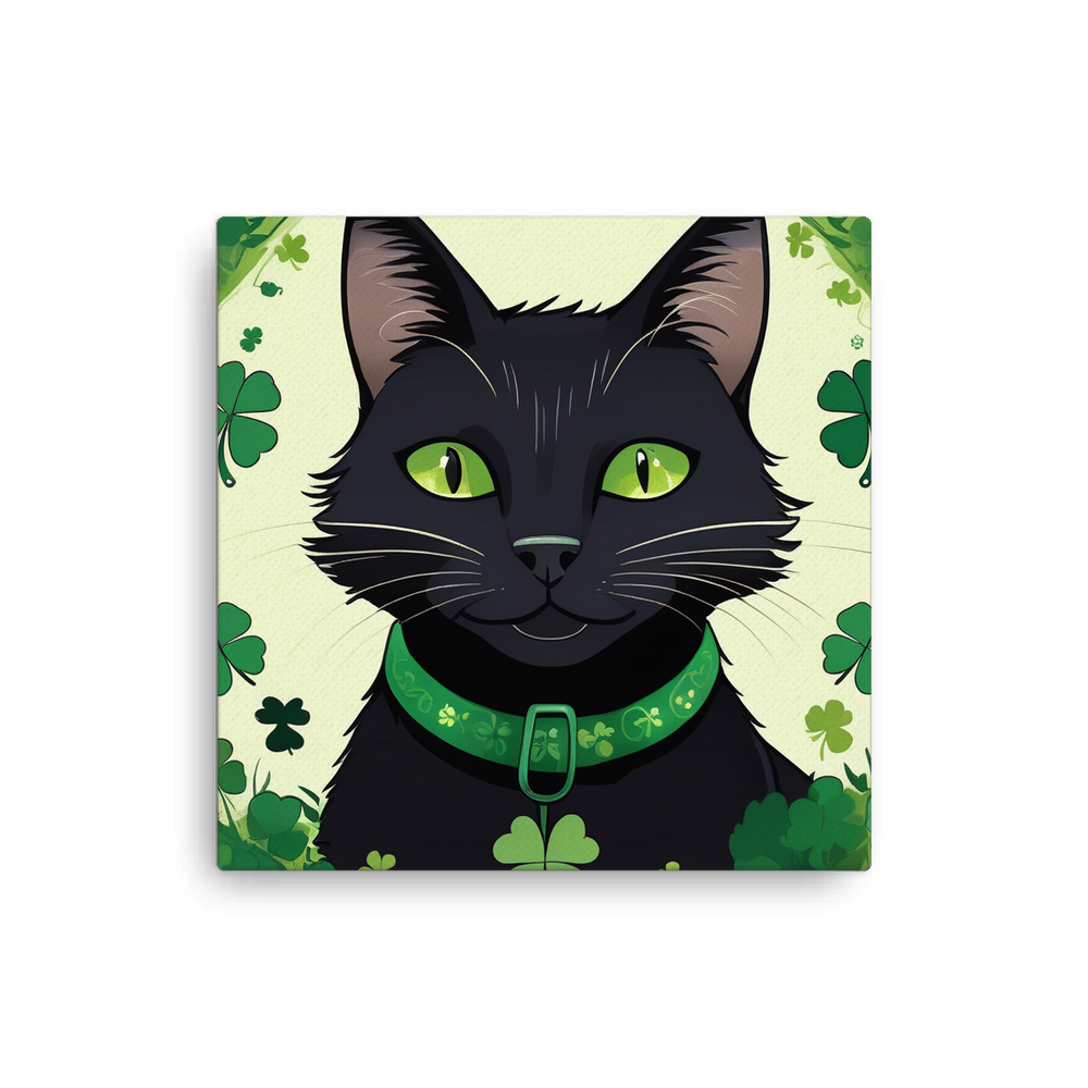 PugMug Custom Black Companion Cat Canvas