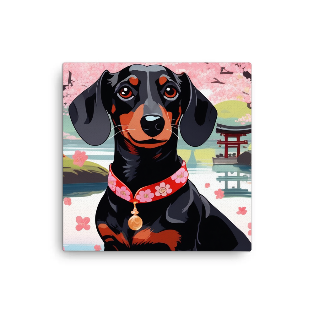 PugMug Custom Black Dachshund Canvas
