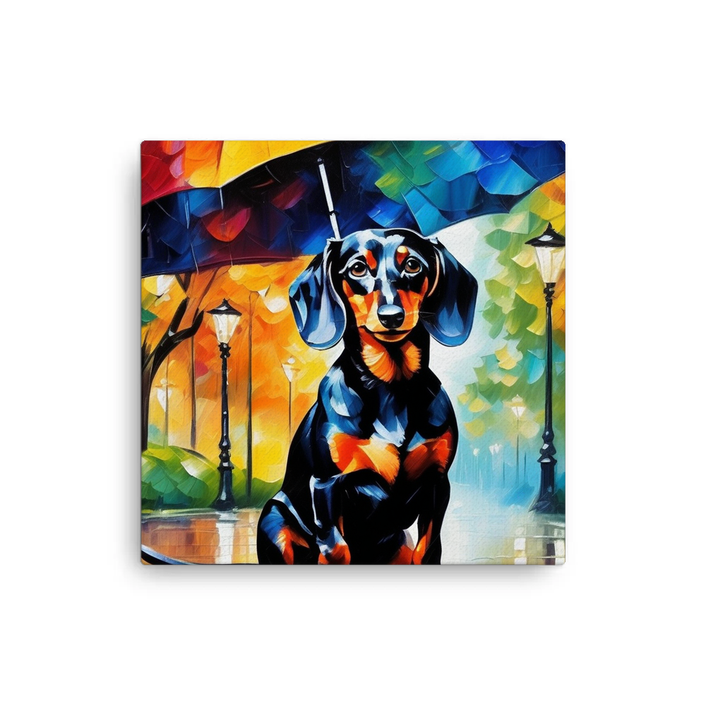 PugMug Custom Black Dachshund Canvas