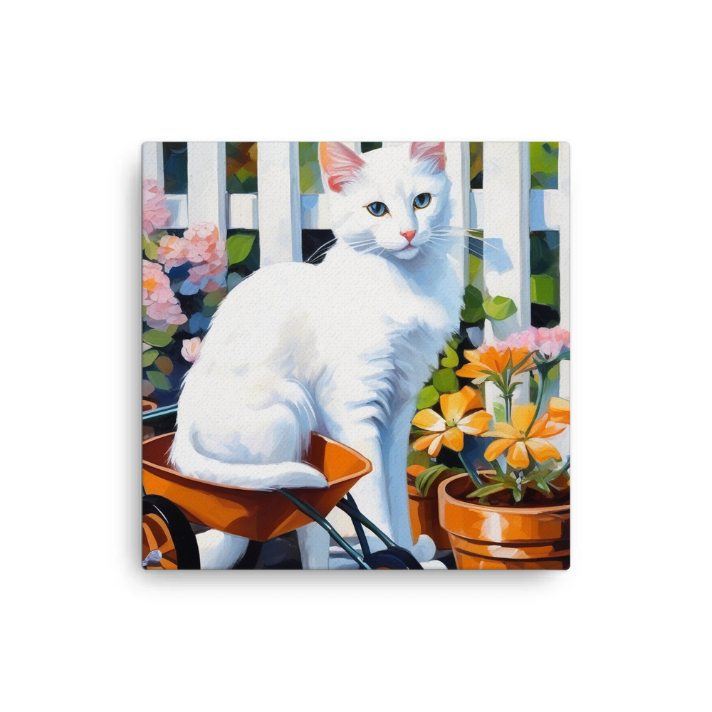 PugMug Custom White Companion Cat Canvas