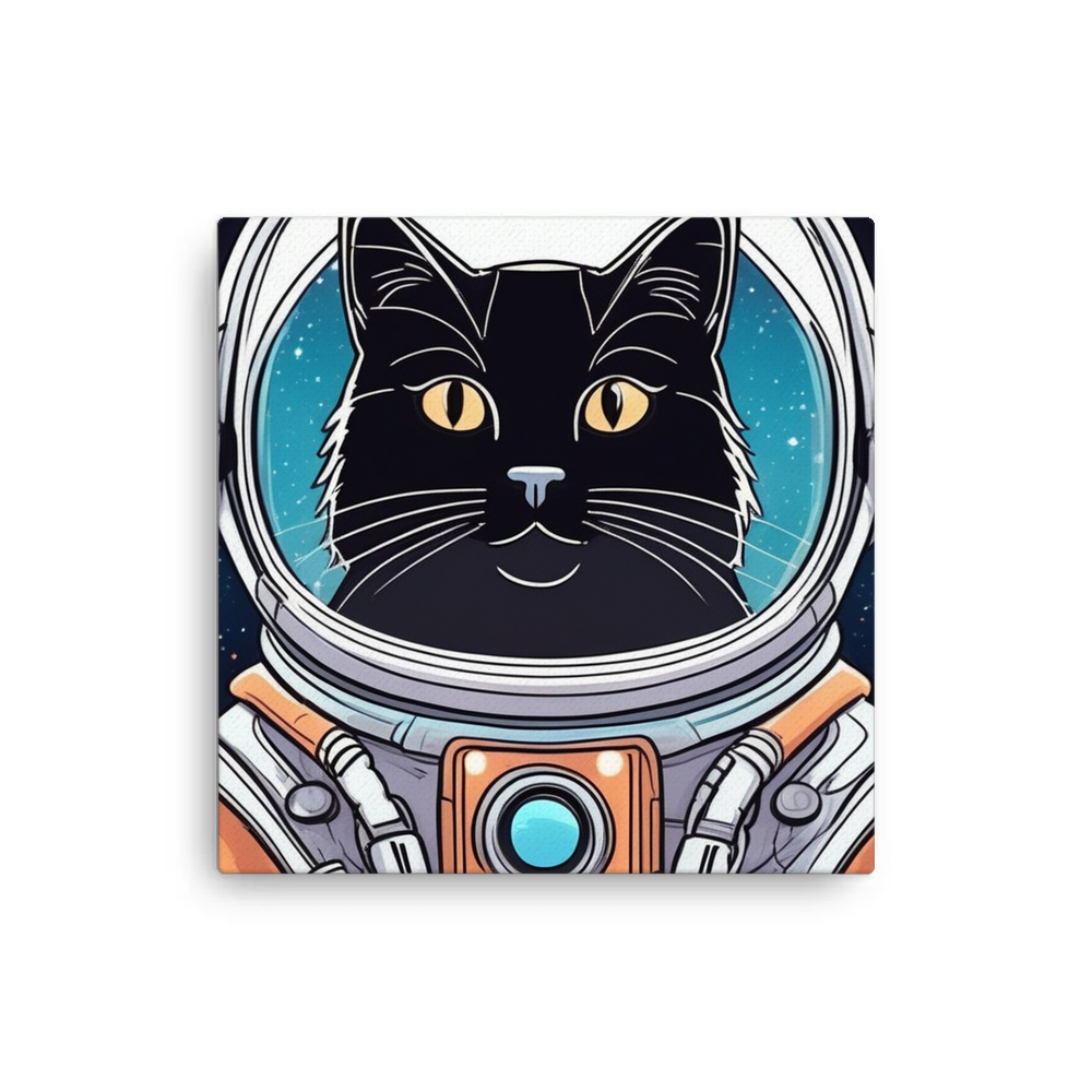 PugMug Custom Black Companion Cat Canvas