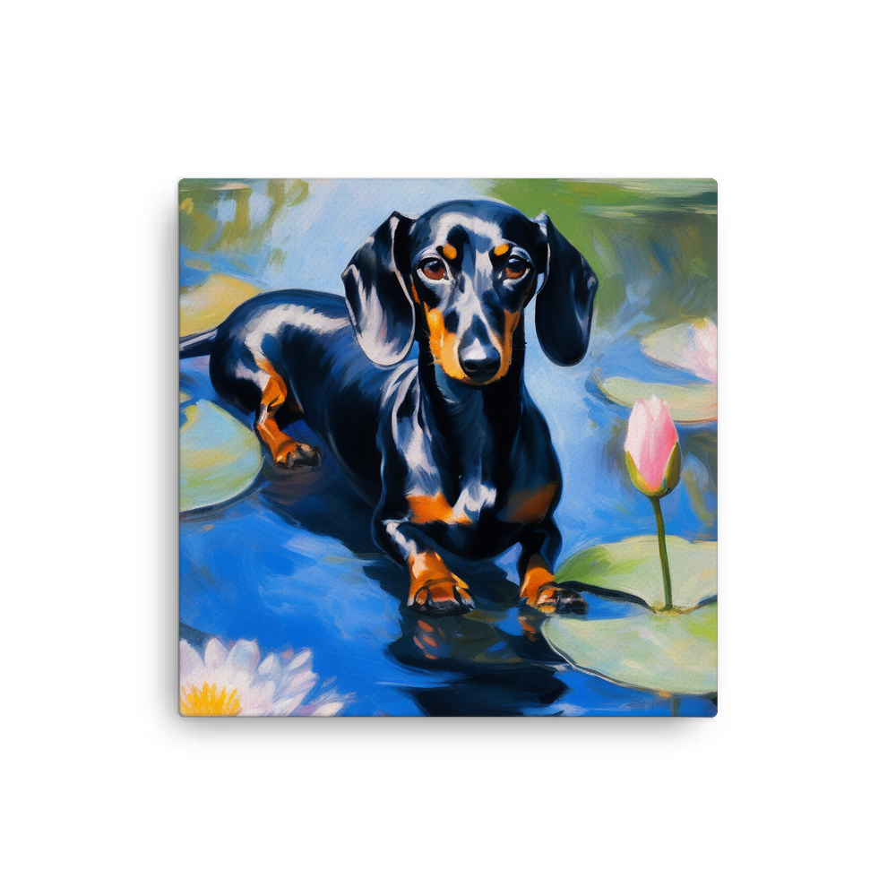 PugMug Custom Black Dachshund Canvas