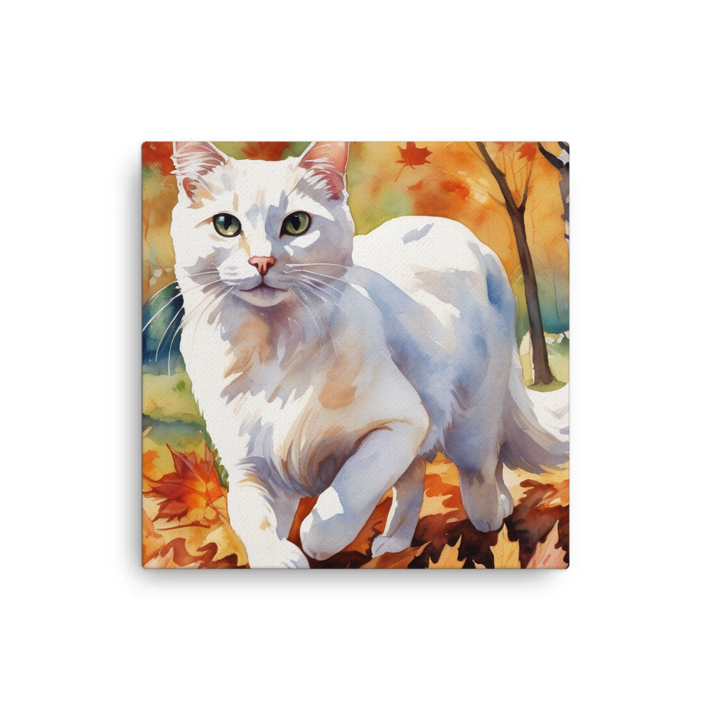 PugMug Custom White Companion Cat Canvas