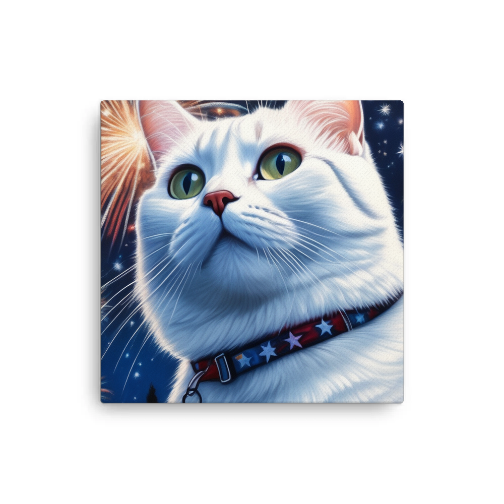 PugMug Custom White American Shorthair Cat Canvas