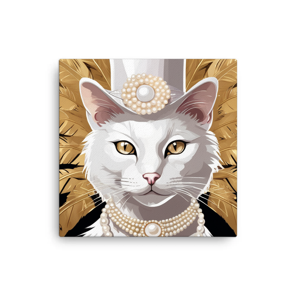 PugMug Custom White Companion Cat Canvas