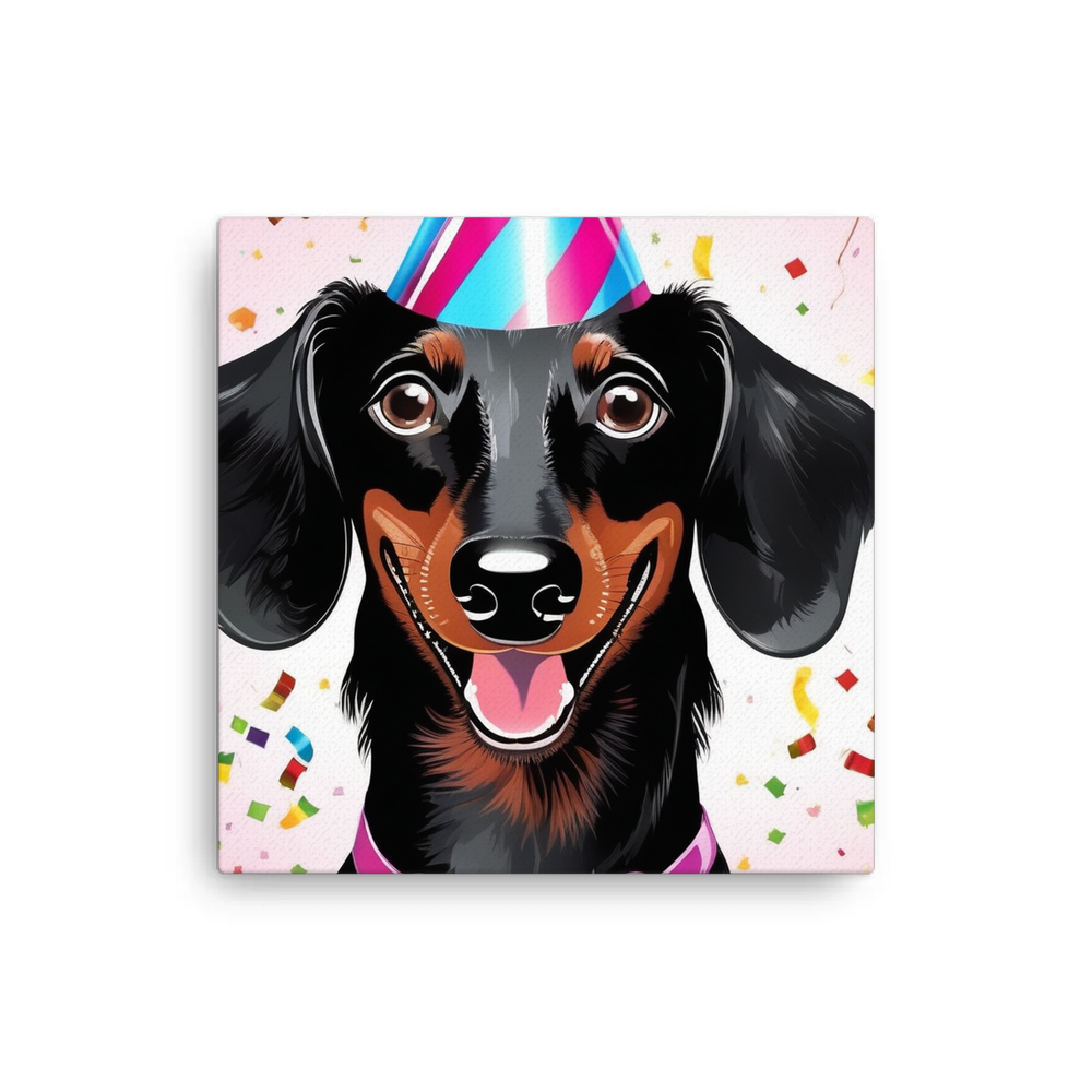 PugMug Custom Black Dachshund Canvas